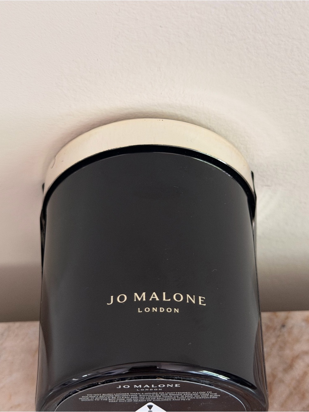Jo Malone Black and Gold Scented Candle Jar